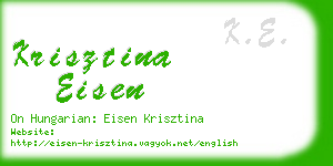 krisztina eisen business card